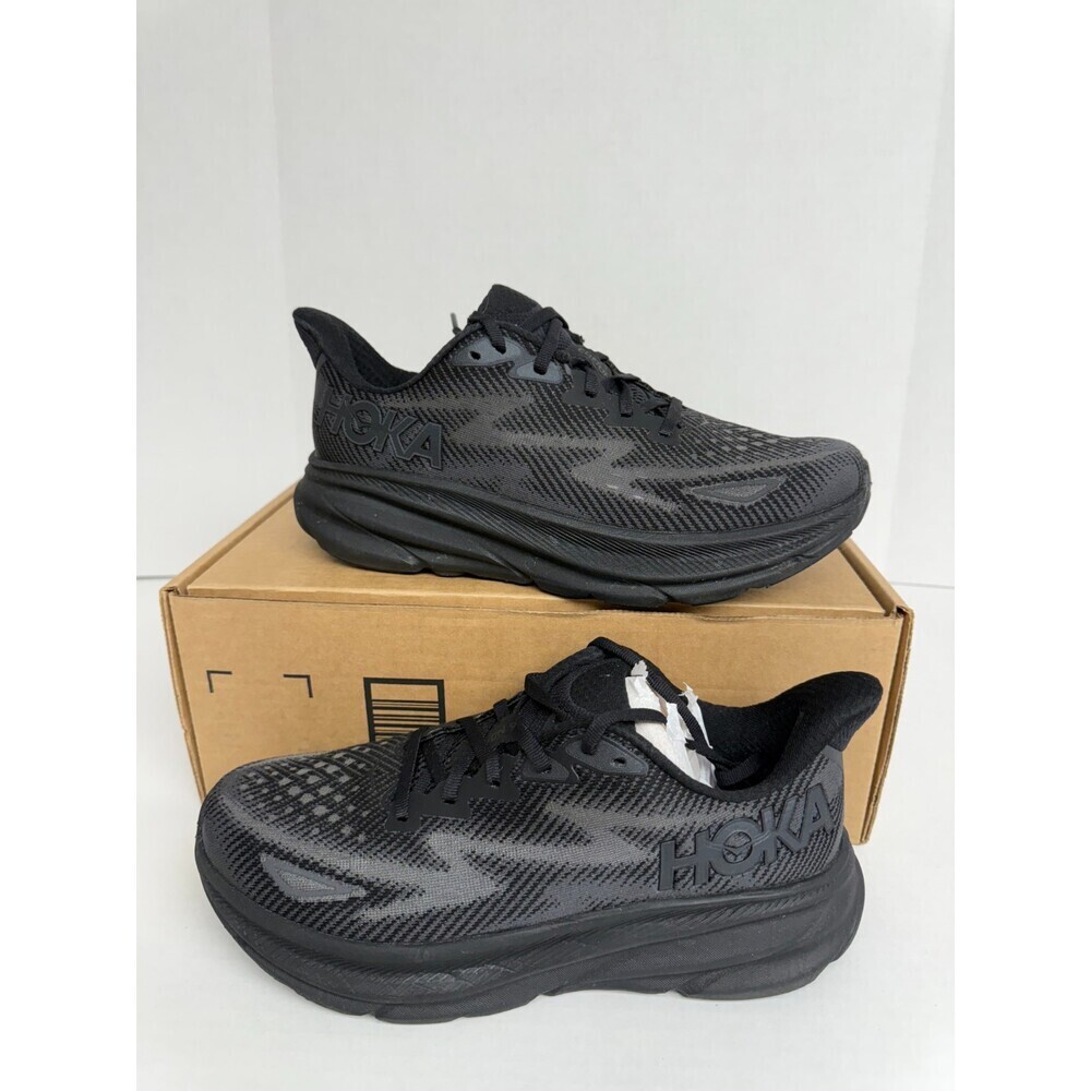 Hoka Clifton 9 All-Black Women's Running Shoes EUC